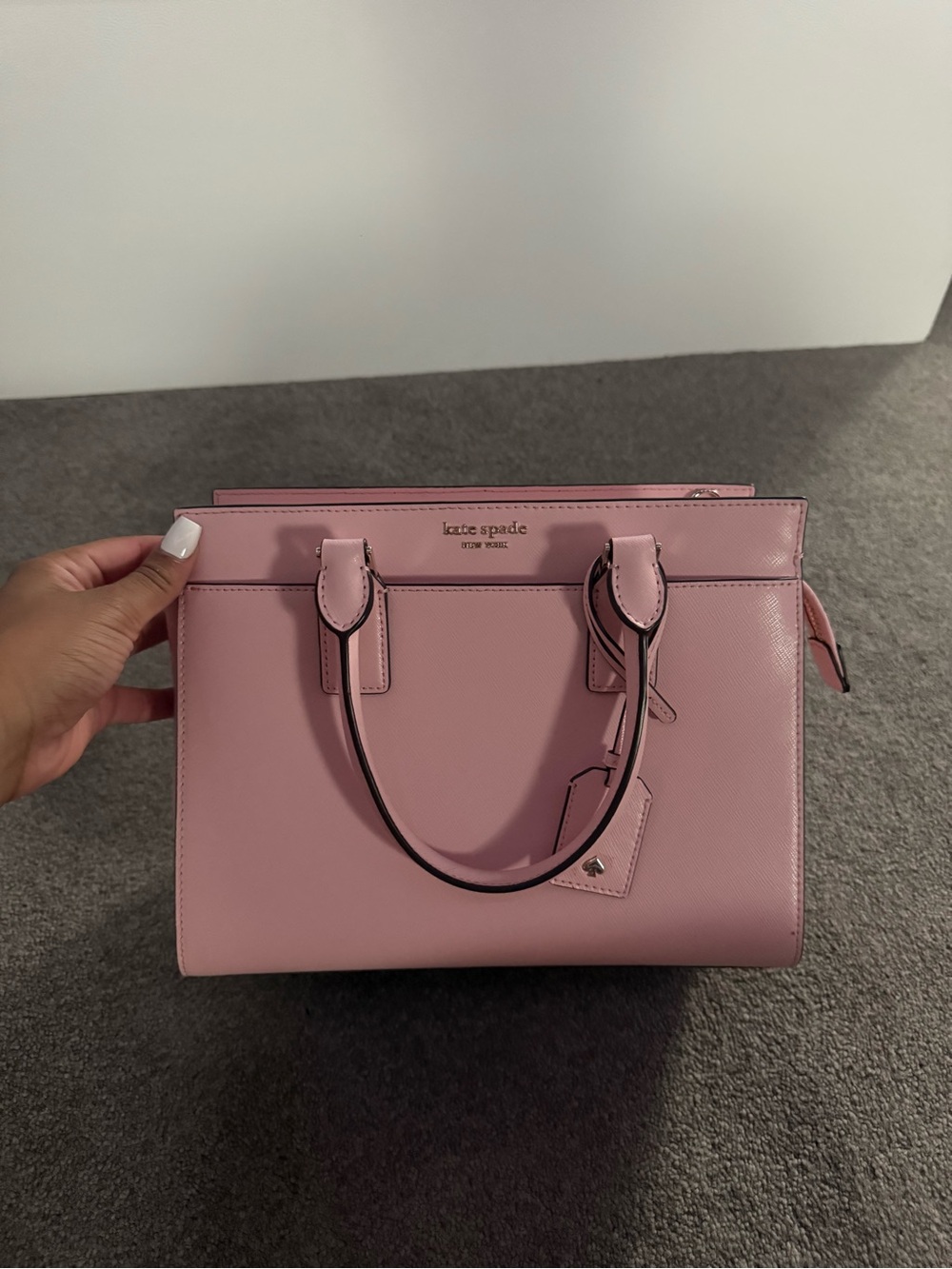 kate spade Rose Pink Leather Satchel with Top Handles